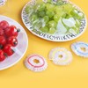 Loopunk 100 Pieces Reusable Colourful Plastic Food Protective Lids for