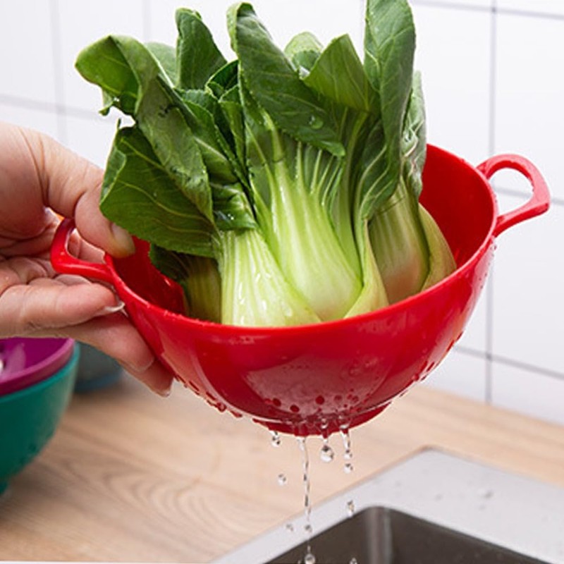 couponhub Heavy Duty 6 Inch Food Colander,Large Capacity Vegetable Strainer