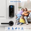 Amzloc Smart Door Lock,Fingerprint Keyless Entry Door Lock,Bluetooth App Control,Touchscreen