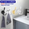 Bntuk Suction Cup Hooks, Large Double Shower Hooks for Inside