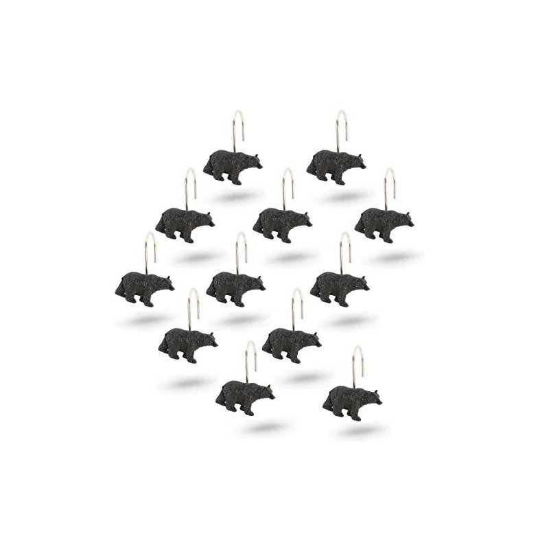 Interior Trends 12 Piece Set of Decorative Shower Curtain Hooks