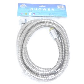 Shine- FLEXIBLE SHOWER PIPE CHROME LOOK Bath Hose Flexible Replacement Pipe choose size 1.5m/2m/2.5m (1.5m Metre (150 CM))