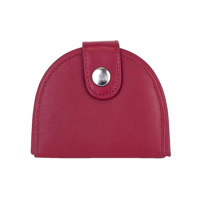 Coin Box DOLPHIN, Genuine Leather, red - ''LEAS Special-Edition''