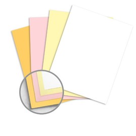NCR Paper Brand Superior Multi-Colored Carbonless Paper - 8 1/2 x 11 in 21.3 lb Bond Precollated 4-Part SS White, Canary, Pink, Goldenrod 500 per Ream