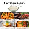 Hamilton Beach Enameled Cast Iron Fry Pan 12-Inch Sage, Cream