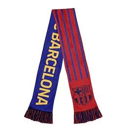 Icon Sports FC Barcelona Reversible Soccer Scarf, Red, One Size, (FCB22SC)
