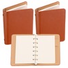 PATIKIL 6 Ring Binder Cover, 2 Pack A7 Leather Notebook