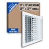 Fits 12x12 Duct Opening Aluminum 4-Way Adjustable Air Supply Grille