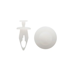 sourcingmap 40 Pcs White Plastic Rivet Bumper Clips 9mm for Auto Car