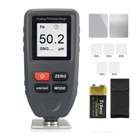 Thickness Gauge for Car Paint Coating HP-1001 Digital Paint Coating Thickness Gauge Handheld with Auto Off/Fe & NF Sensor, Measuring Range 0-1300 um (0-51.2 mil) for Aluminium Metals for Motor