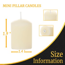 JONERAY 18PCS Beeswax Votive Candles Bulk - Unscented, Pure Natural Beeswax Candles for Family Party and Birthday Gift(Ivory)