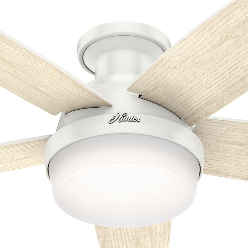 Hunter Fan 48 inch Low Profile Fresh White Indoor Ceiling