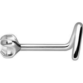 PIERCINGLINE 925 Sterling Silver Nose Piercing | Encased Crystal | Piercing Nose Stud, Silver, Crystal