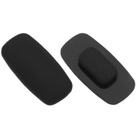 Eazean 4 Pairs Replacement Nose Pads Push-in Silicone Nose Pieces Guards for Glasses Eyeglasses Sunglasses, Black Rectangle