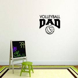 Decal - Peel & Stick Wall Sticker : Volleyball Dad Sports Father Son Daughter Boy Girl Teen Home Decor Picture Art Size :20 Inches x 20 Inches