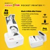 Easypix InstantFUN Pocket Printer P1 Mobile Mini Printer, Black and
