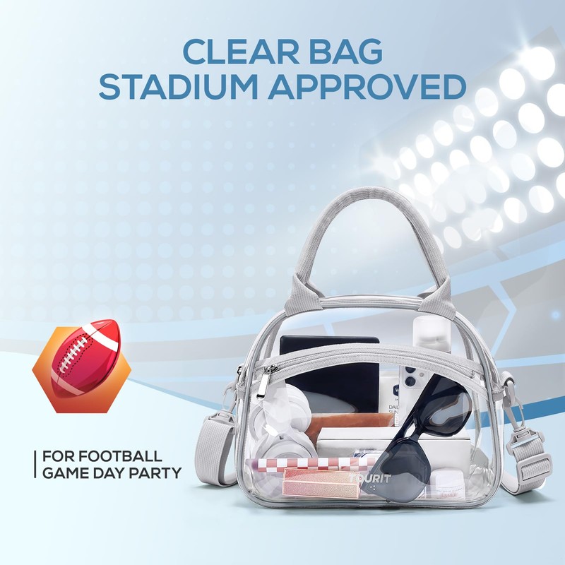 TOURIT Stadium Approved Clear Lunch Bag Transparent Bag with Adjustable