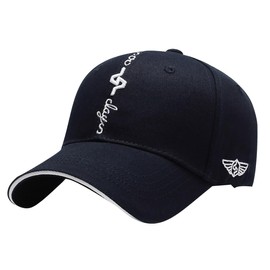 White Fang CA777 Men's Baseball Cap, Logo Emblem, Brim Cap, Stylish, Stylish, Cool, navy