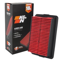 K&N KNA-5050 Filtro de Aire del Motor Larga Vida 18000 Millas Compatible con Hyundai/Kia L3/L4 Elantra/i30/Kona/Veloster/Forte 2017-2019, Negro/Rojo