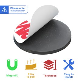 Towjug Round Magnets with Adhesive Backing, 30 Pieces 3M Strong Adhesive Magnet Dots (Diameter 0.8’’ x 0.08”) Anisotropic Circle Magnets for DIY, Art Projects, whiteboards & Fridge