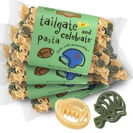 Pastabilities Fun Shaped Pasta for Kids - Tailgate Football Pasta - Football and Helmet Sport Theme, Non-GMO Natural Wheat Pasta, All-Natural, Kosher Certified, Made in the USA, (4 Pack,14 Oz)