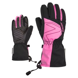 Ziener Children's Laval Ski Gloves / Winter Sports Waterproof Extra Warm Wool Black Fuchsia Pink 4