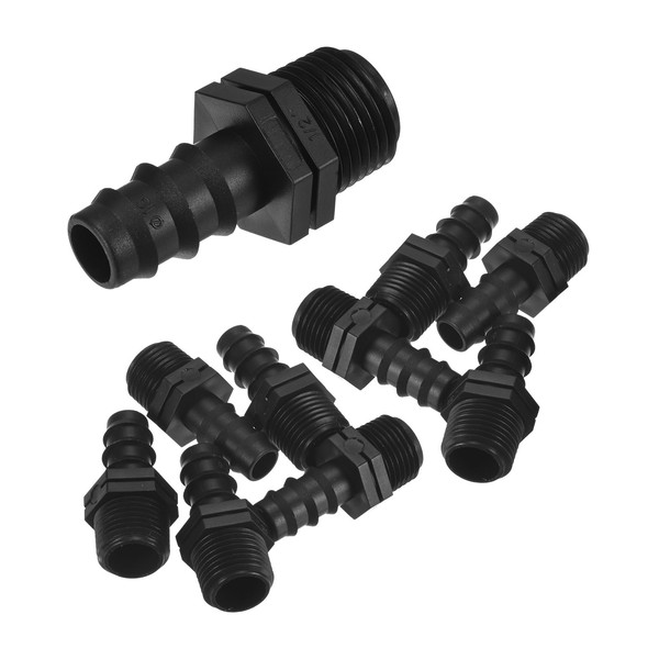 M METERXITY 10-Pack Drip Irrigation Barbed Fittings, for 3/8 to