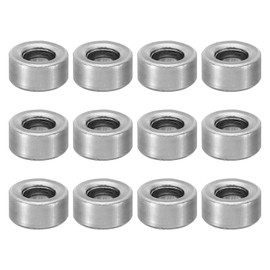 PATIKIL M6 Steel Spacers, 12 Pcs Metal Spacers Steel 6mm ID x 12mm OD x 6mm L Carbon Steel Spacer Screw Standoff Round for 1/4in or M6 Screw Bolts
