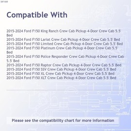 Auto Reflections 12pc 2 5/8" Side Molding for Ford F-150 2015-20 Crew Cab 5.5' Bed