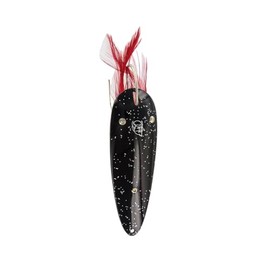 Dardevle Imp Weedless 21-Black Magic Nickel Back Fishing Lures, 2/5 oz, Outdoor Fishing Accessories