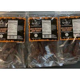 Amish Smokehouse Beef Jerky, (3) 2.8oz bags Mild Hickory Jerky