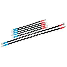 BestAccess Golf Cart EZGO TXT Battery Cables for TXT 1994-2023 36V/48V 4 Gauge Pure Copper AC/DC Wiring Battery Cable 7CS as Set