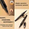 Eyeliner Black，Eyeliner pencil for Women，Waterproof ， Long-Stay ，Super-Soft for Smooth