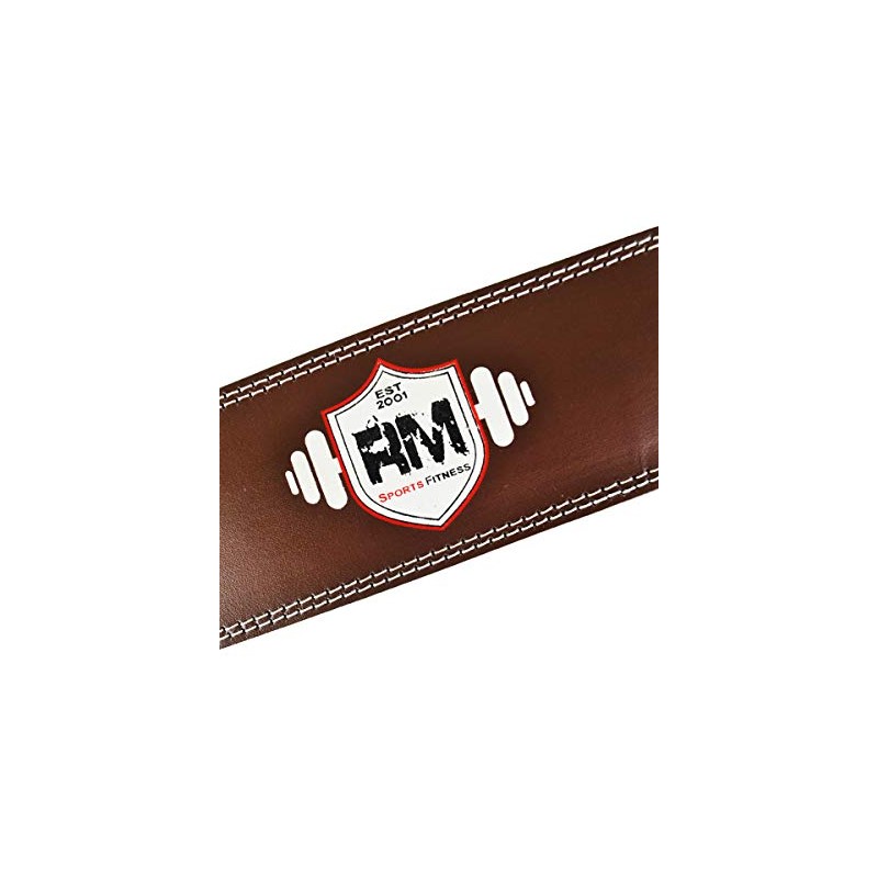 RingMasterUK Weight Lifting Belt 4" Leather Gym Workout Back Support