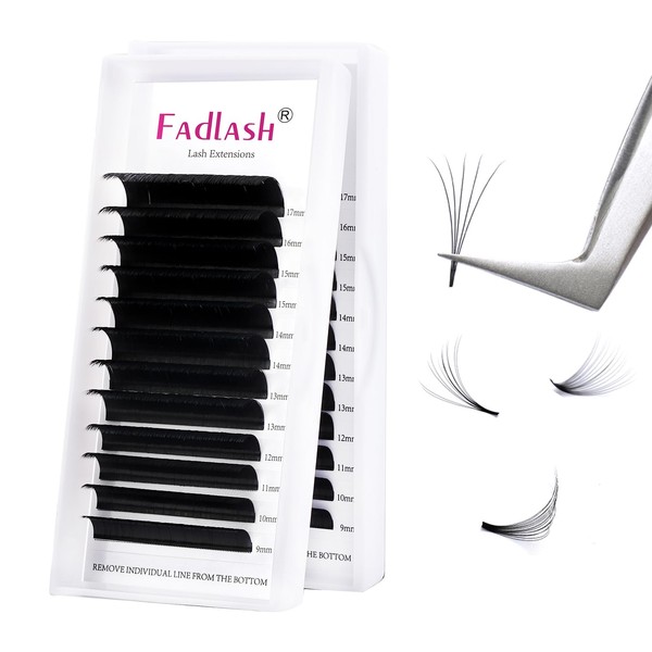 Fadlash Easy Fan Lashes C Curl 0.07 9-17mm Mixed Length