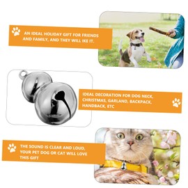 VILLFUL 5Pcs Christmas Pet Bells for Dog Collar Lightweight Decorative Cat Dog Bells Versatile Hanging Ornaments for Christmas Tree DIY Crafts and Pet Accessories