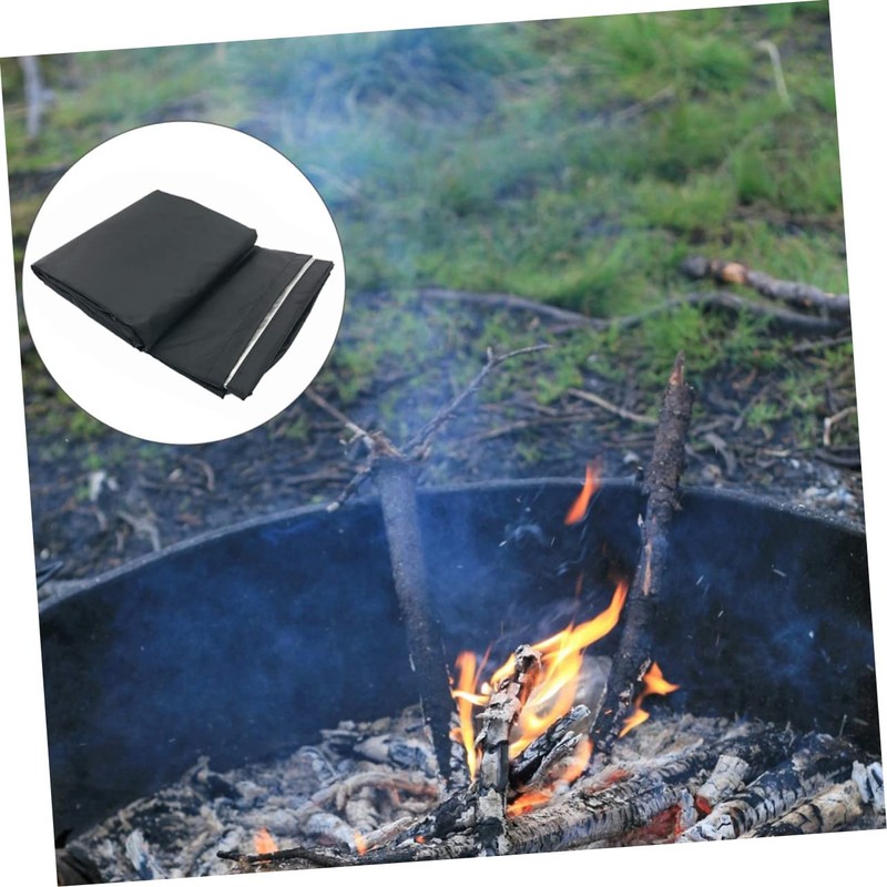 KICHOUSE 1pc Bbq Cover Pvc Coating Round Outdoor Fire Pit