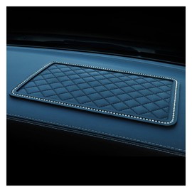 DUSCOKE Bling Car Dashboard Anti-Slip Mat, Rhinestone Auto Dash Phone Hold Sticky Pad, 10.43'' × 5.91'' Vehicle Strong Gripping Mat for Keychains, Sun Glasses and Electronic Devices (Diamond)
