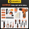 157-Piece Tool Set, 8V Cordless Drill Set, Hand Tool Kit