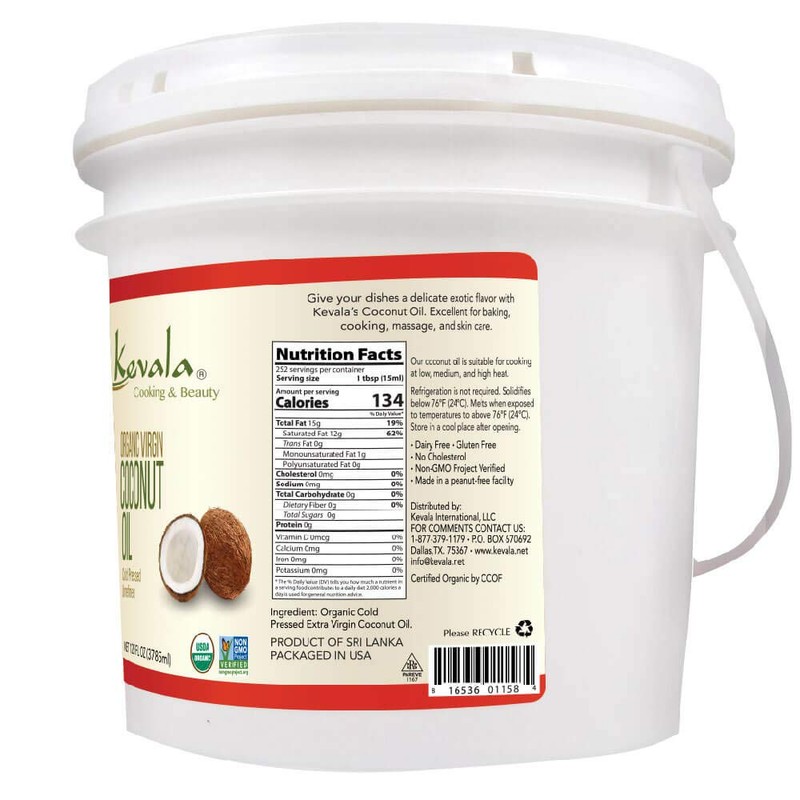 Kevala Organic Virgin Coconut Oil - Coconut Oil Extra Virgin