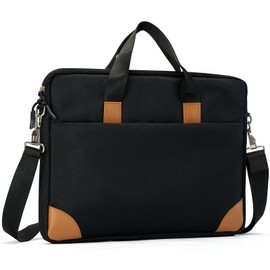 14inch Laptop Bag Black Shoulder Bag Messenger for Screen Extender, Carrying Case, Durable Water-Repellent Fabric