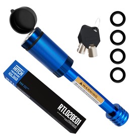 RETRUE Trailer Hitch Locks, 5/8" Locking Hitch Pin for 2 Inch and 2 1/2” Receiver Class III IV Hitch, Tow Hitch Lock with Keys O-Rings, Trailer Accessories for Outdoor,Blue