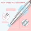 MOCOWIND Portable Nail Drill Professional 35000 RPM, Rechargeable Electric Nail