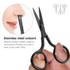 3 Pieces Black Pointed Scissors, Stainless Steel Scissors, Beauty Tools,