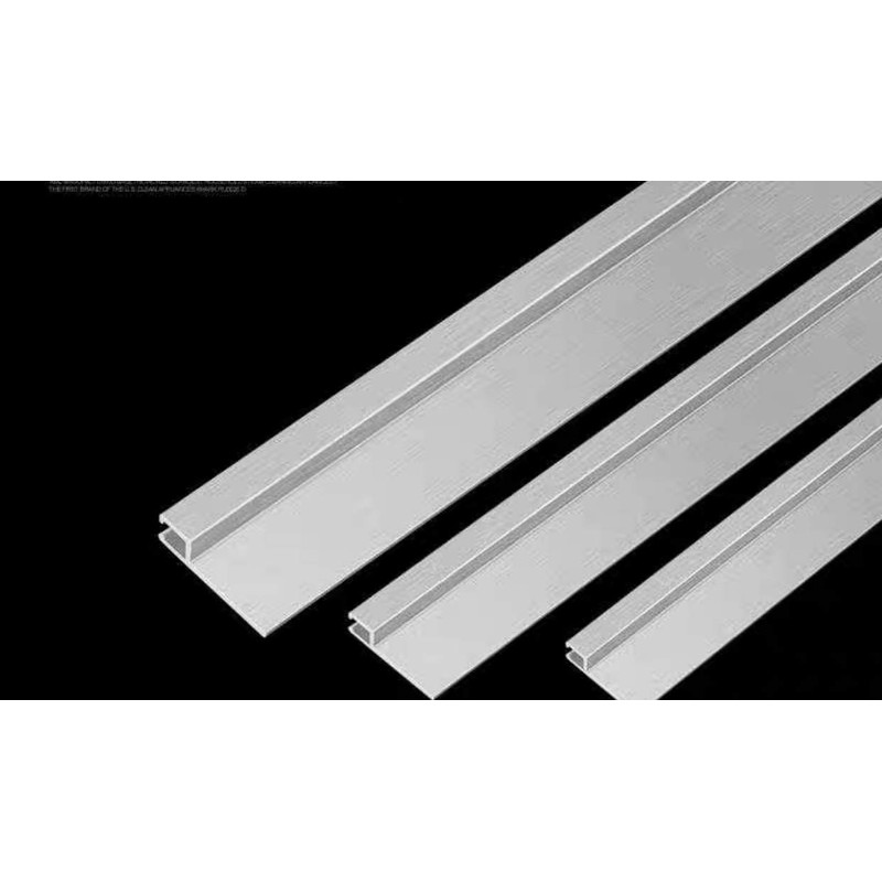 Two Pieces Door Bottom Sweep Silver Color Aluminum Alloy Extra