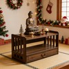 BIRDFBA Floor Table, Altar Low 2-Tier Meditation Table with Drawers