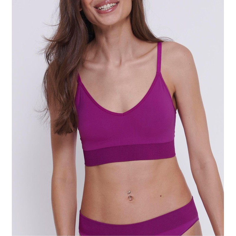 Sloggi Women's Ever Infused Multi VIT Bralette Bra, Violet