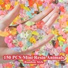 Cumnvulnt 150 PCS Mini Resin Animals Luminous Miniature Figures Mini
