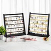 Poyilooo Earring Organizer Stand, Rustic Wood Earring Holder Rack, 5