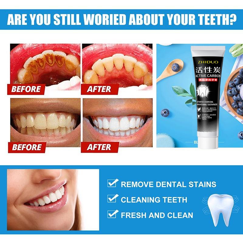【🔥Special Offer】Activated carbon toothpaste 100g for removing tartar, removing yellow